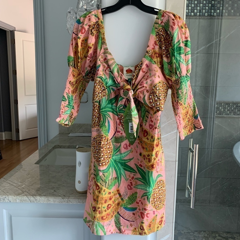 Farm Rio Mixed Fruits Mini Dress - Picture 7 of 15